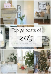 Top 10 posts of 2015 from Farmhouse Chic Blog