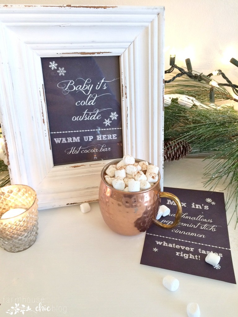 Baby it's cold outside! Hot cocoa bar print set
