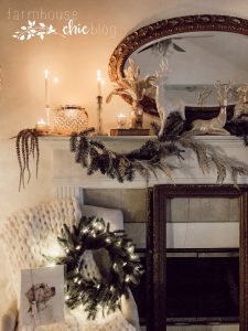 Simple Vintage Christmas Mantel
